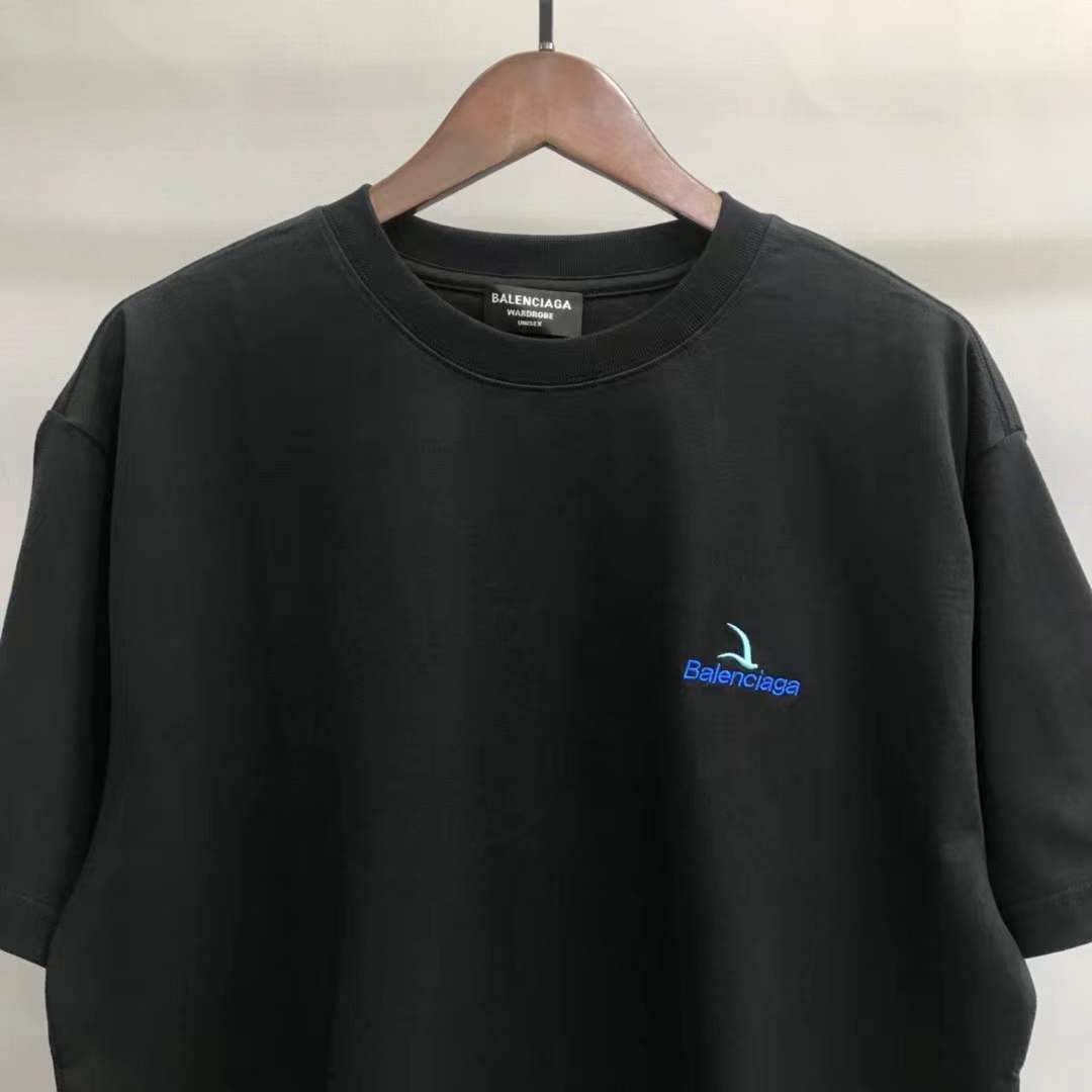balenciaga logo t-shirt in black