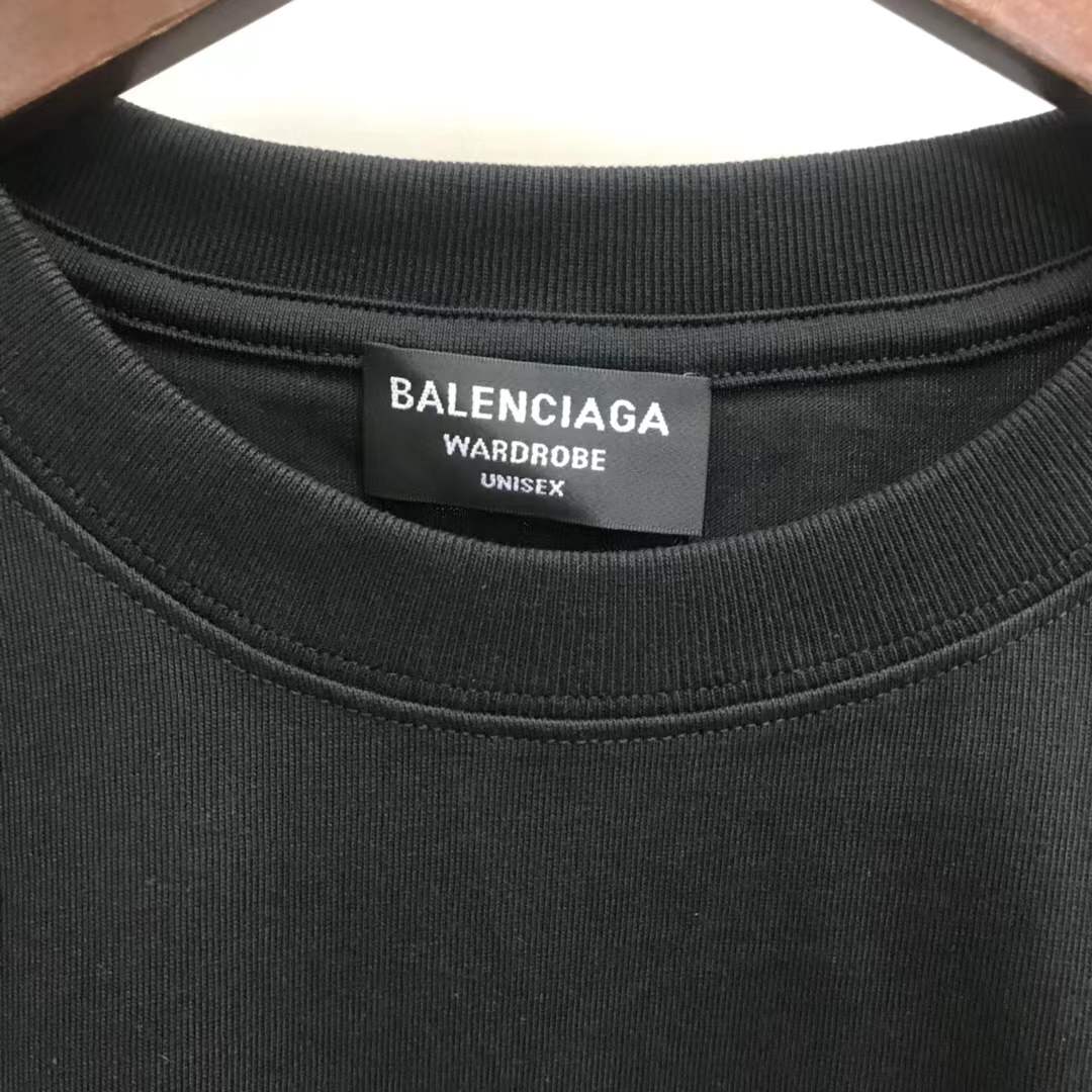 balenciaga logo t-shirt in black