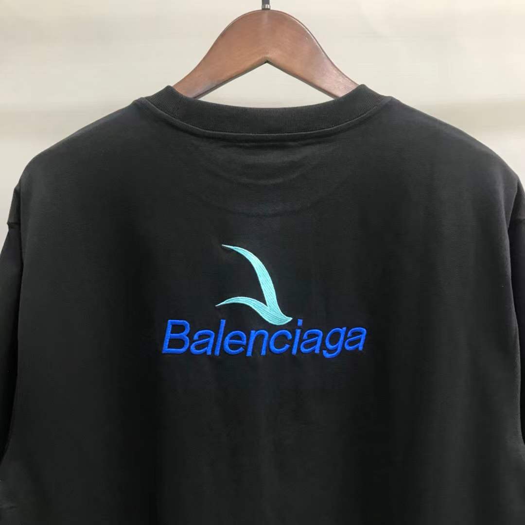 balenciaga logo t-shirt in black