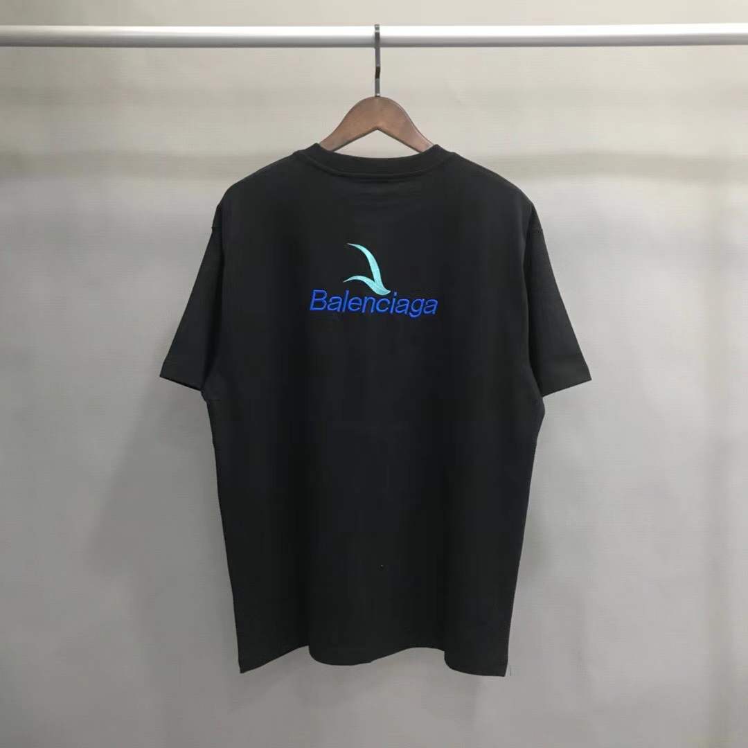 balenciaga logo t-shirt in black