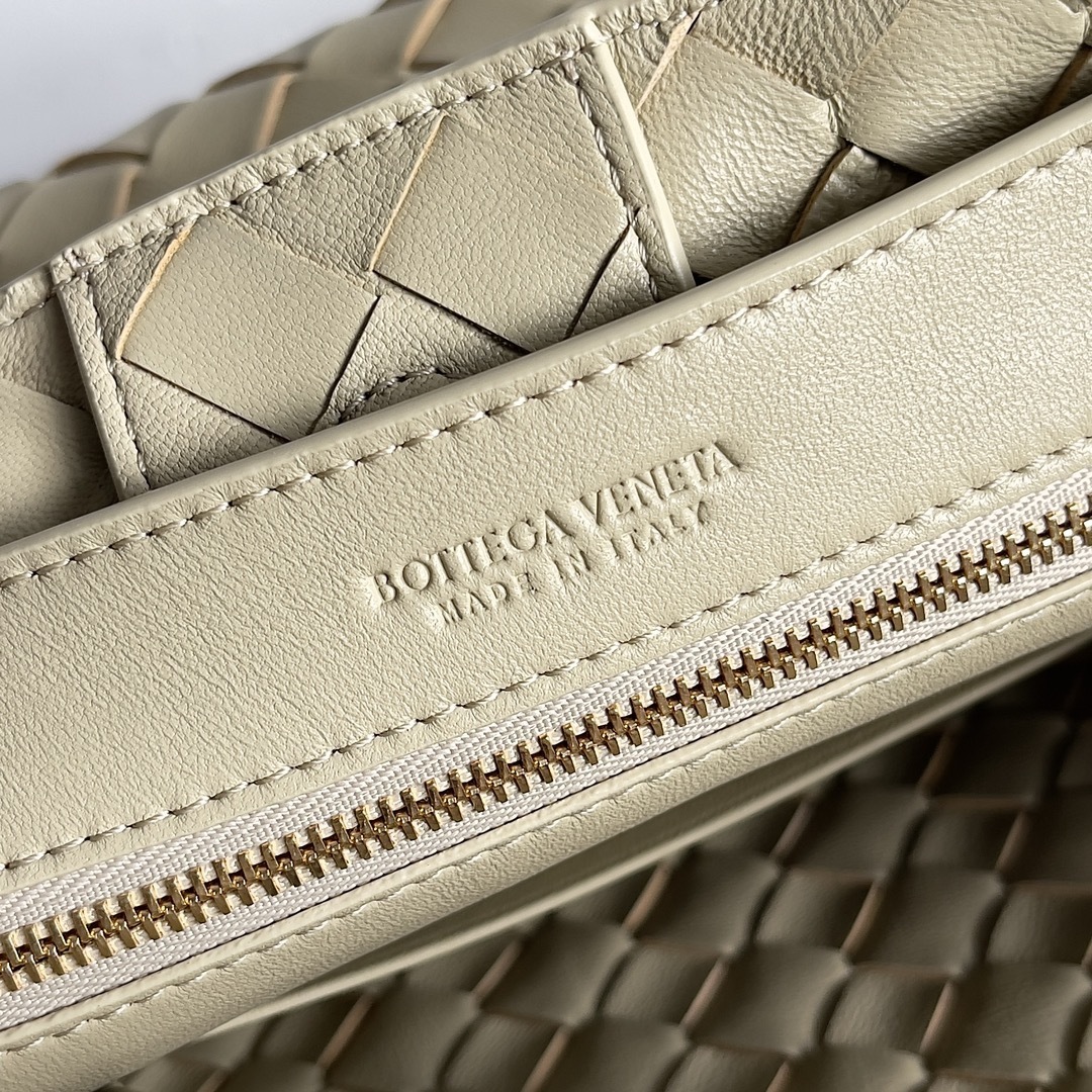 Bottega Veneta Small Andiamo top-handle bag featuring the brand's signature Intrecciato woven leather pattern