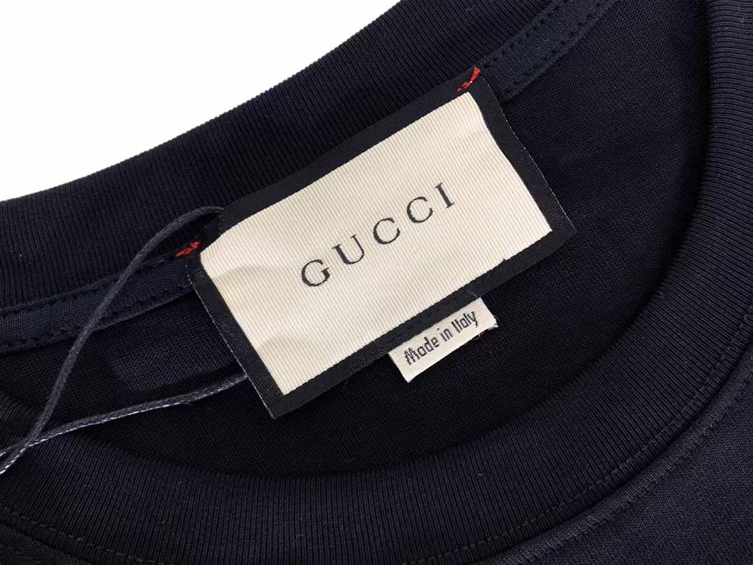 Gucci Palm Trees Print Cotton Oversized T-shirt Black