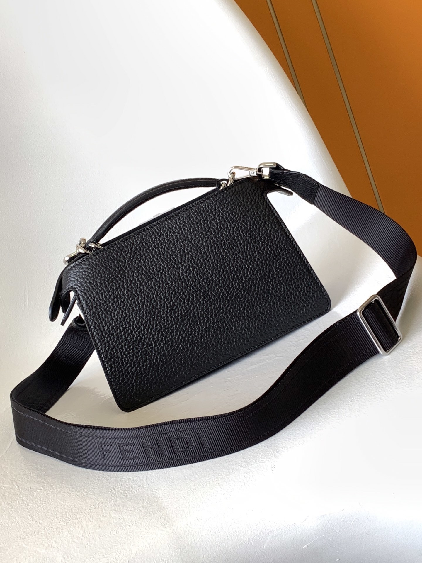 Fendi Peekaboo ISeeU handbag featuring a top handle and a detachable shoulder strap