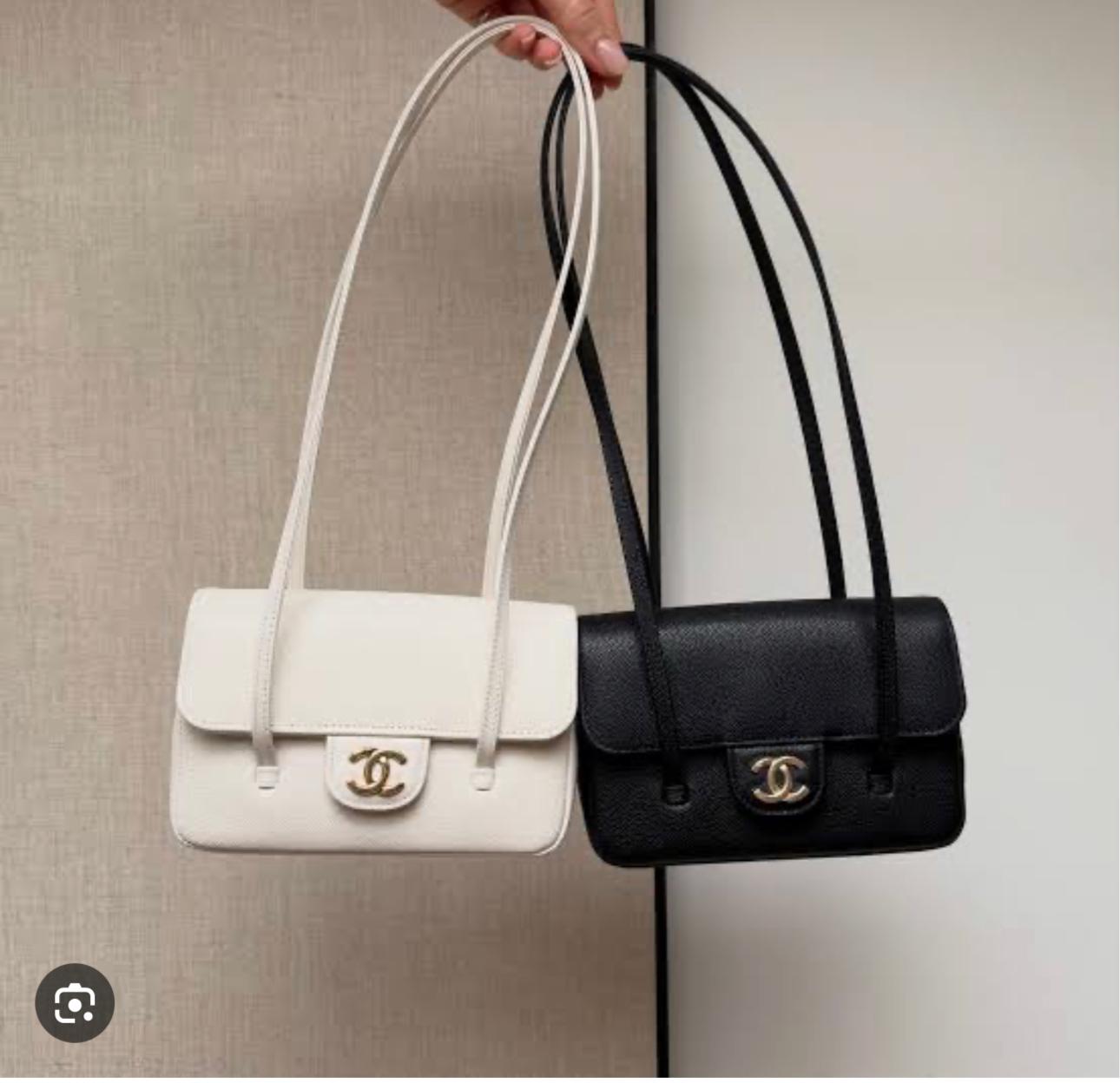 Chanel White Unused Clutch in Grainy Shiny