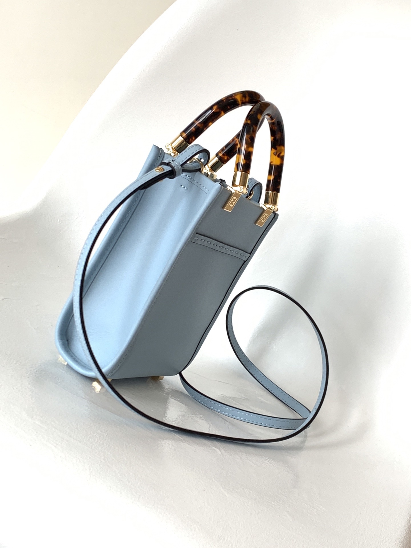 Fendi Sunshine Mini Shopper leather crossbody bag