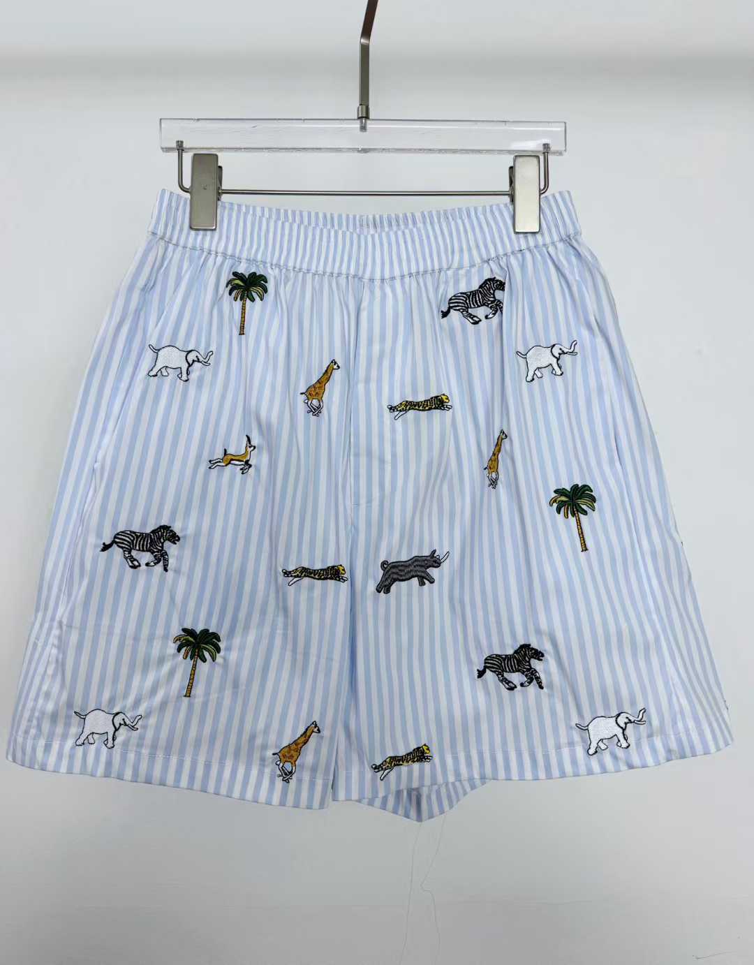 LV x The Darjeeling Limited Embroidered Striped Shorts from the Louis Vuitton Men's Spring-Summer 2026 collection
