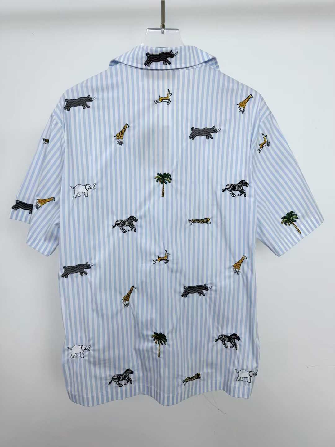 LV x The Darjeeling Limited embroidered striped short-sleeved shirt