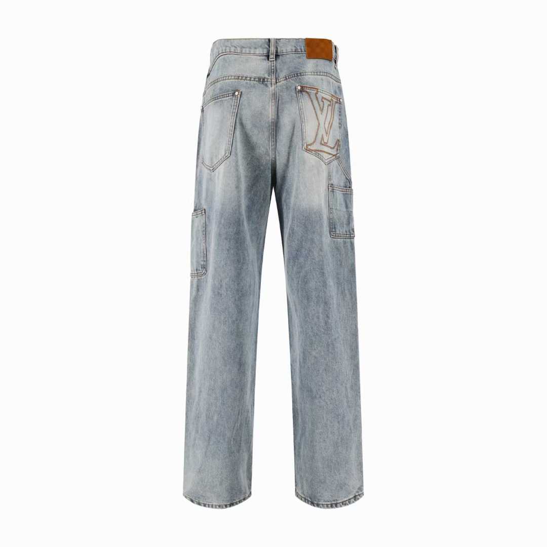LV Double Knee jeans in a light blue washed finish
