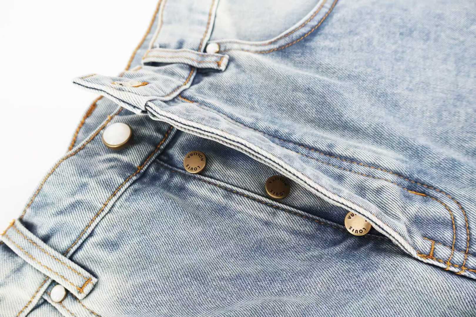 LV Double Knee jeans in a light blue washed finish