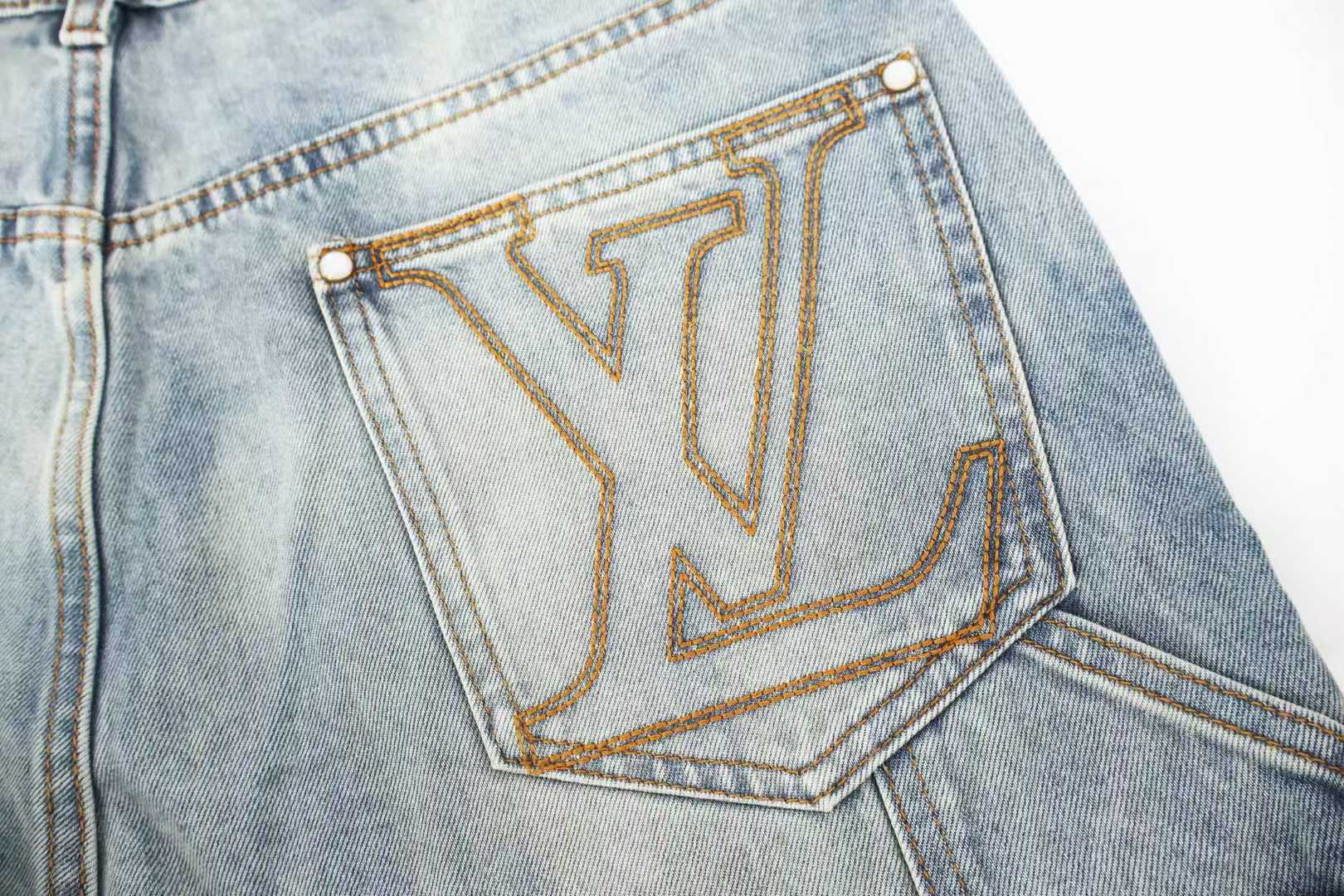 LV Double Knee jeans in a light blue washed finish