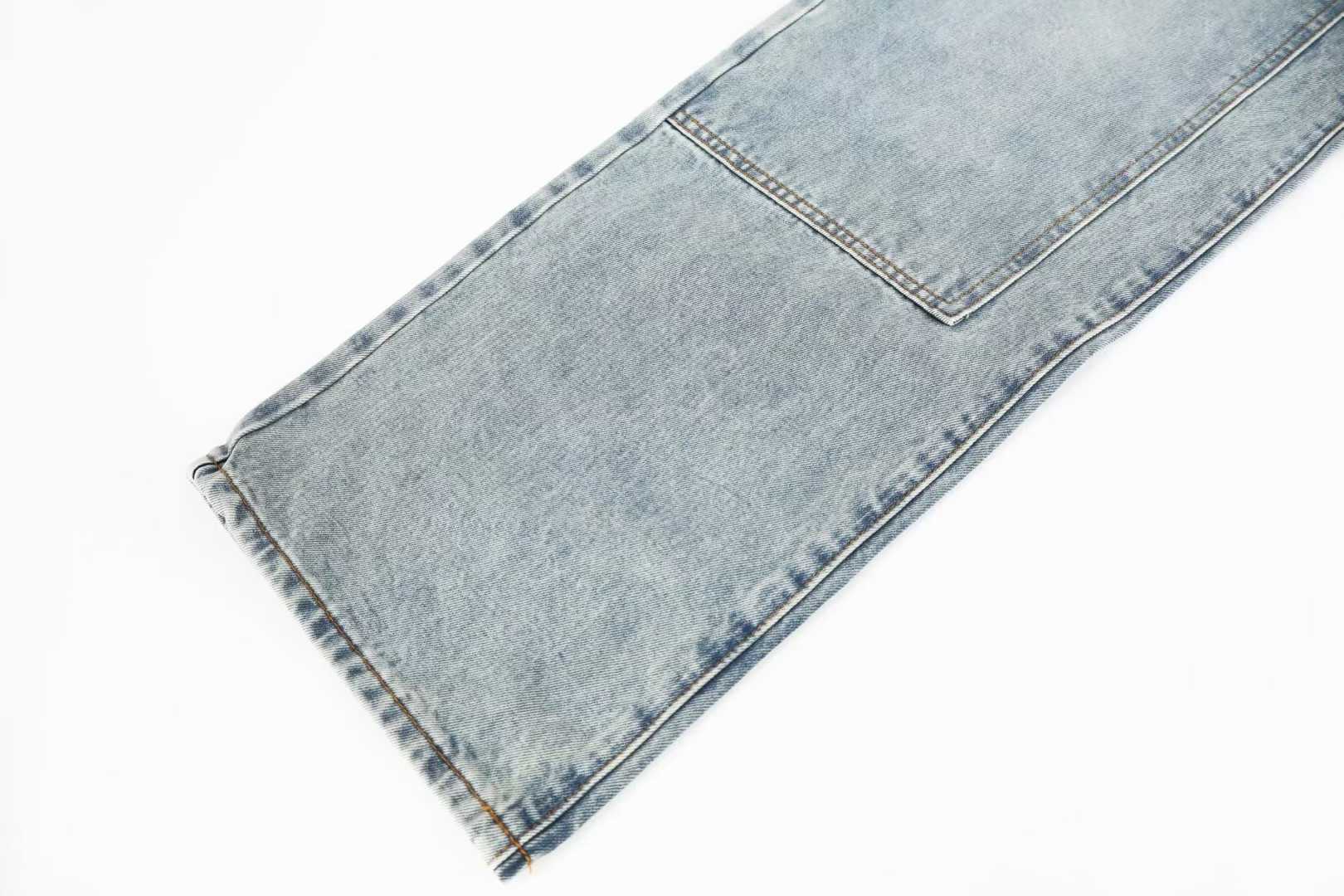 LV Double Knee jeans in a light blue washed finish