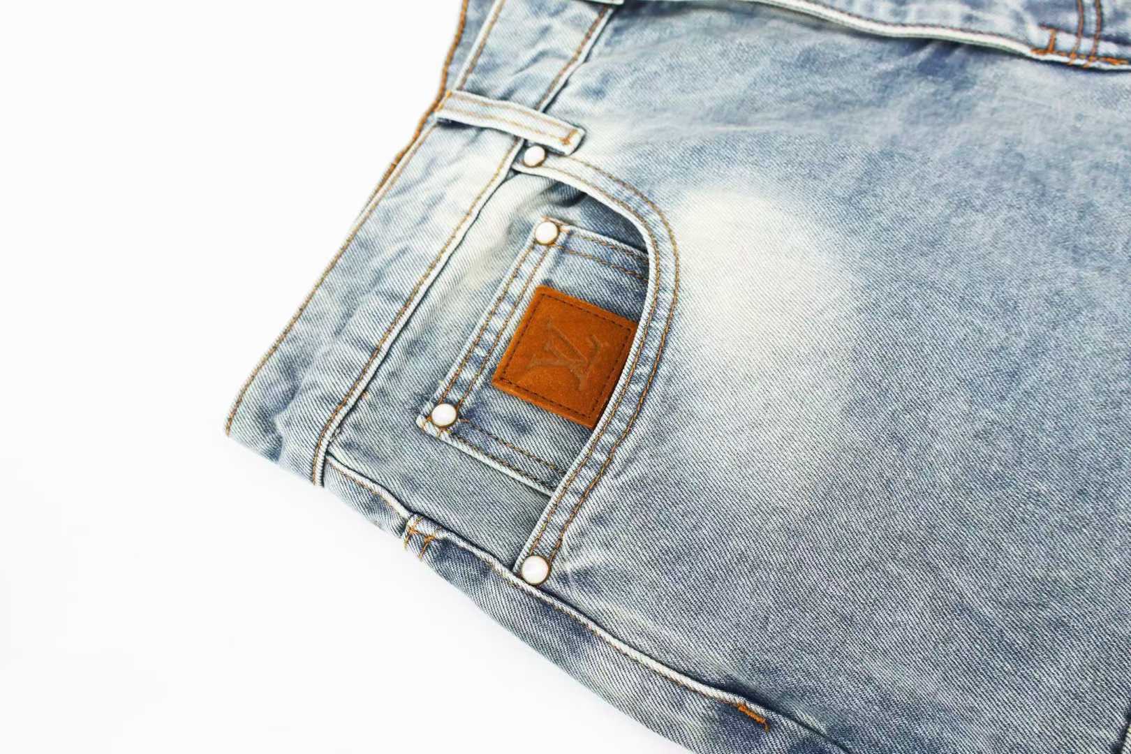 LV Double Knee jeans in a light blue washed finish