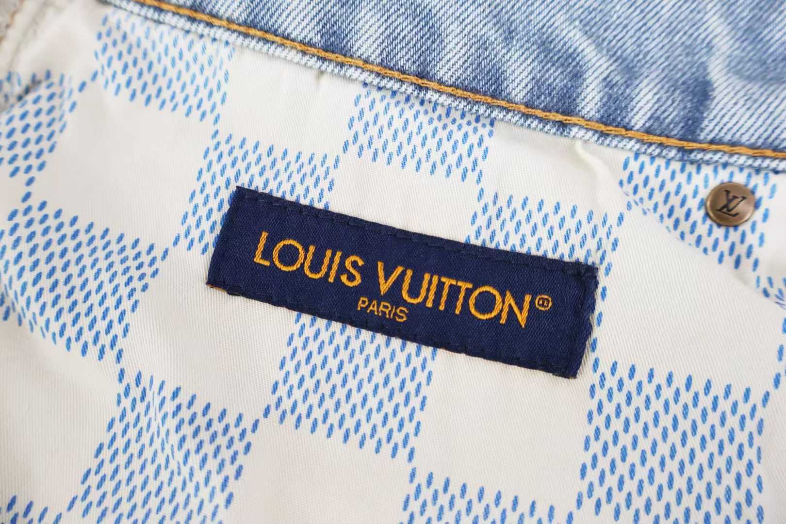 LV Double Knee jeans in a light blue washed finish