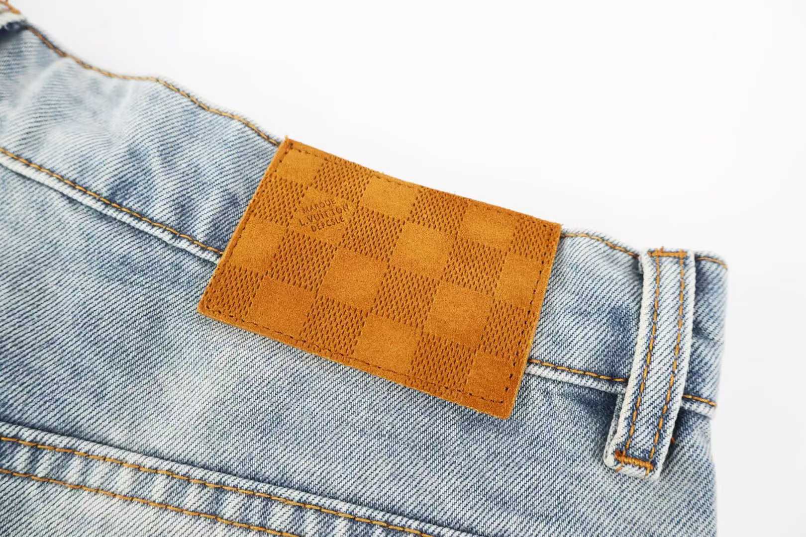 LV Double Knee jeans in a light blue washed finish