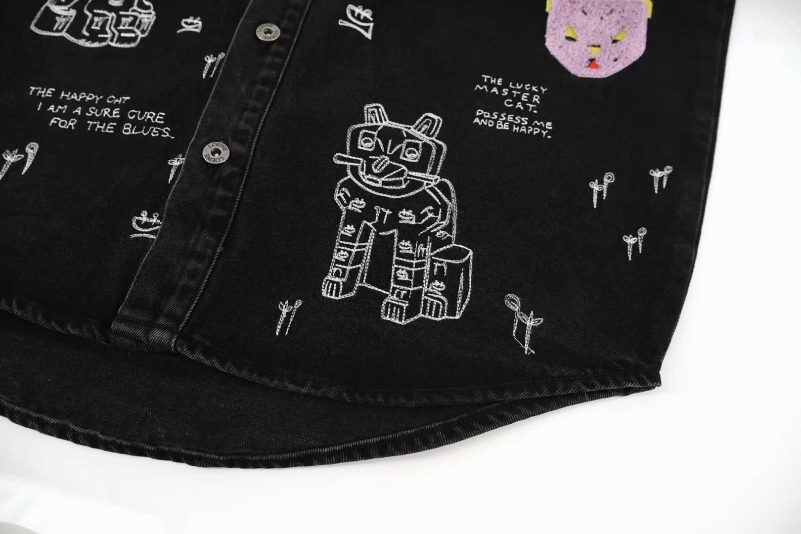 Loewe x Louis Wain embroidered denim overshirt