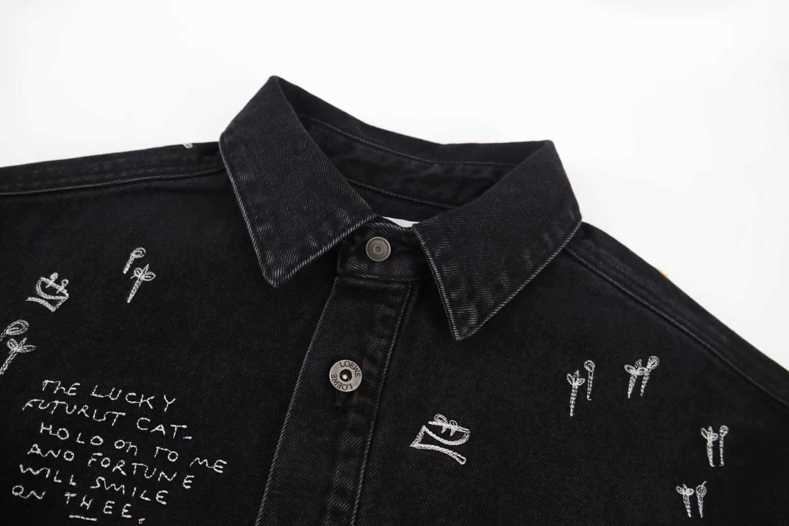 Loewe x Louis Wain embroidered denim overshirt
