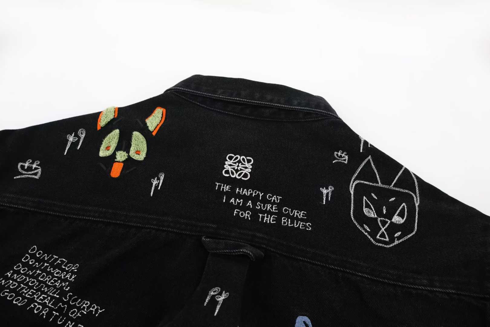 Loewe x Louis Wain embroidered denim overshirt