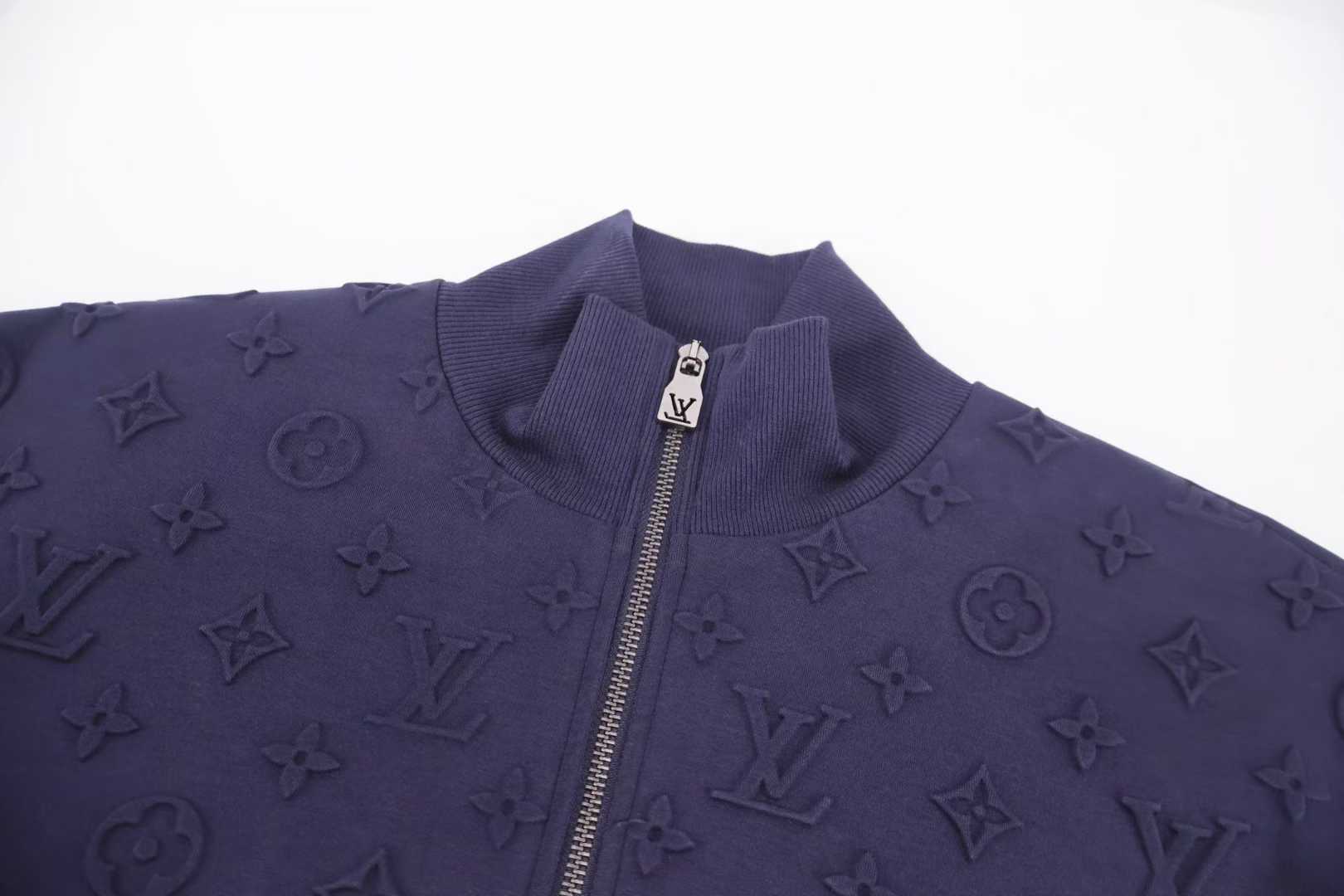 LV Embossed Monogram Jersey Tracksuit Top