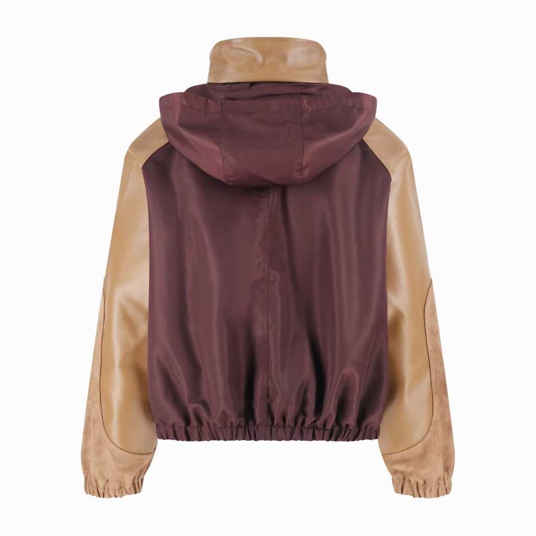 Loewe Bomber Jacket in Nylon and Nappa Lambskin