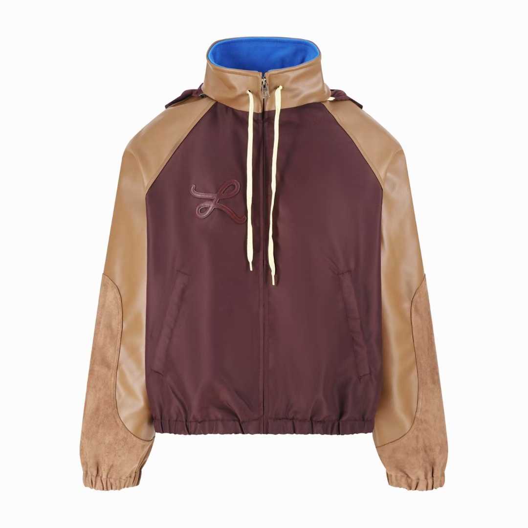 Loewe Bomber Jacket in Nylon and Nappa Lambskin