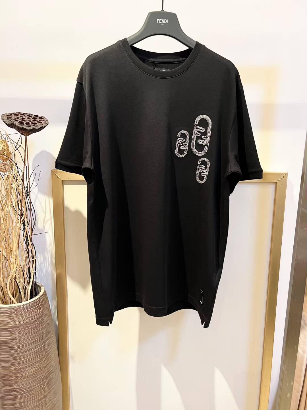 Fendi black cotton oversized T-shirt