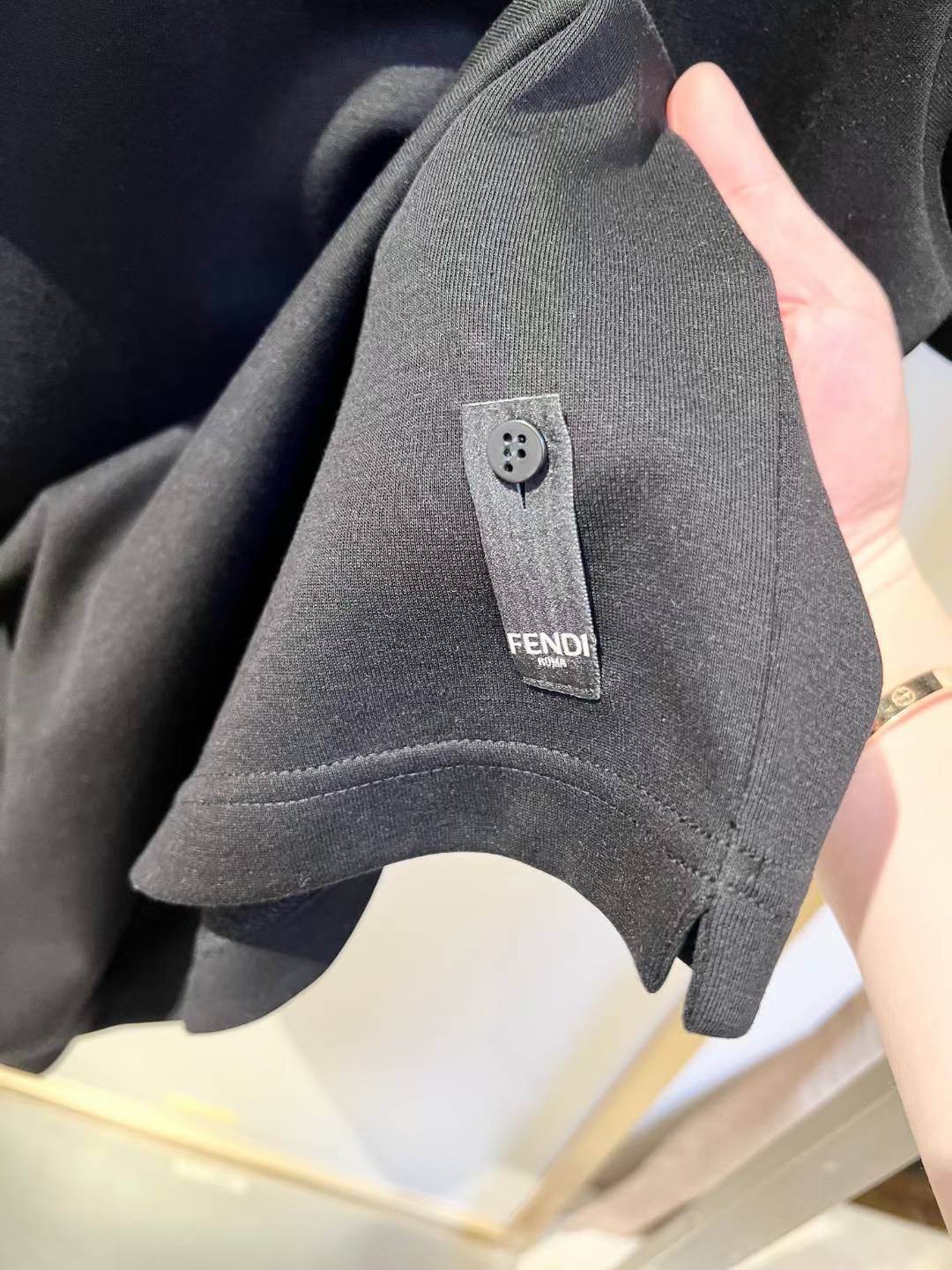 Fendi black cotton oversized T-shirt