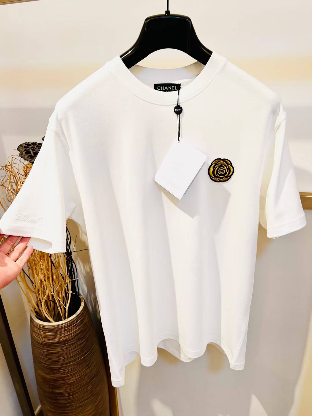 chanel white cotton t-shirt