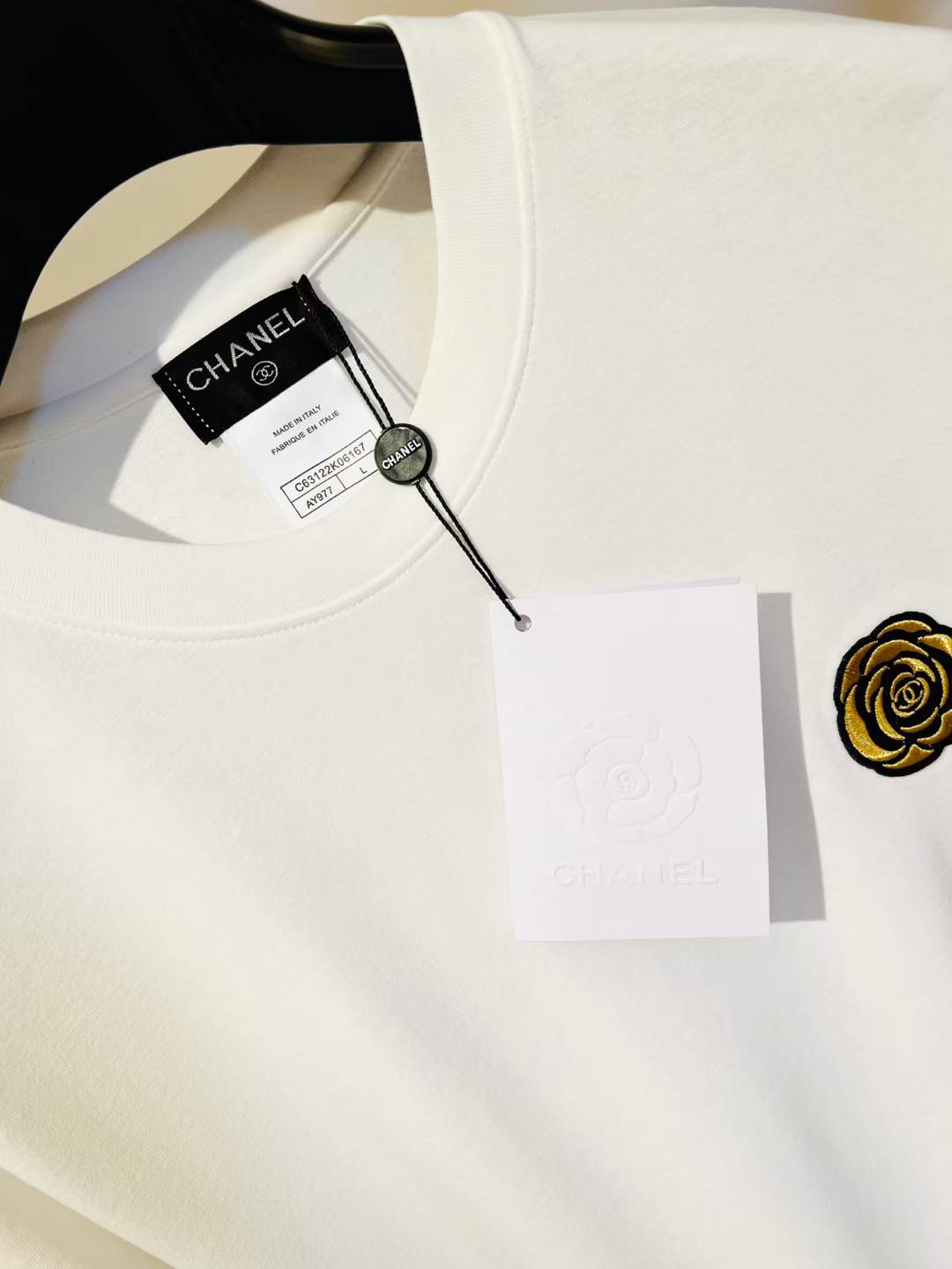 chanel white cotton t-shirt
