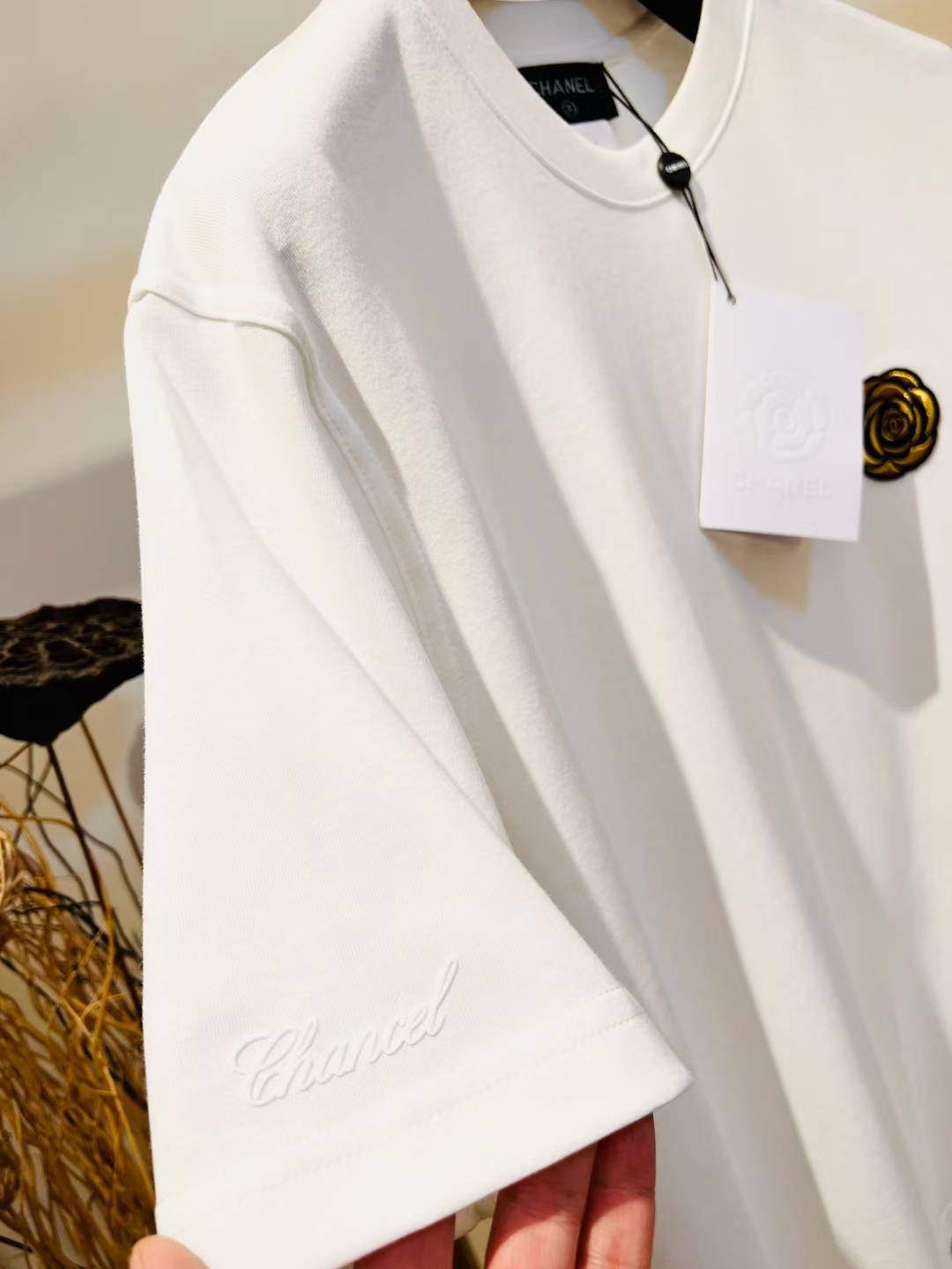 chanel white cotton t-shirt