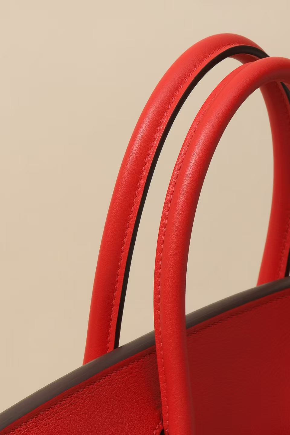 Hermes Swift Twill H Fray Fray Birkin 35 Rouge